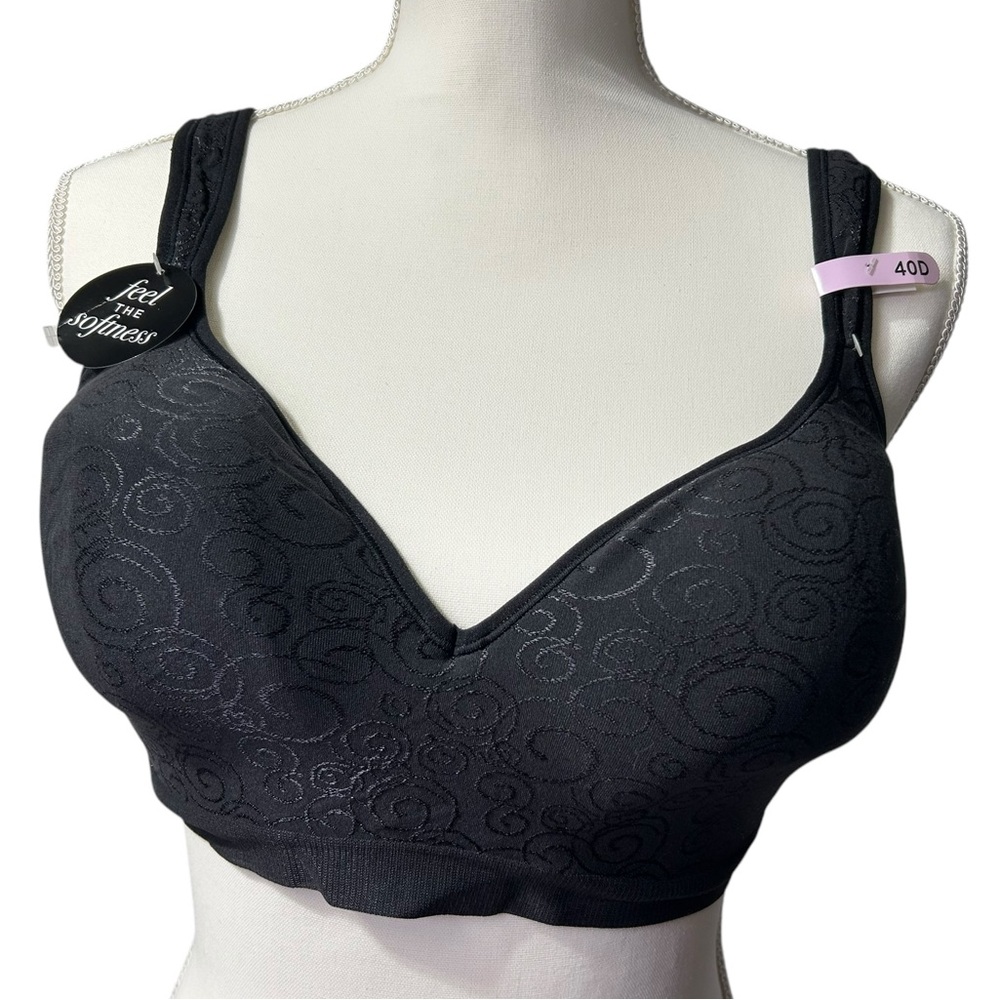 BALI women’s black wirefree cool comfort bra style DF3463 40D NWT